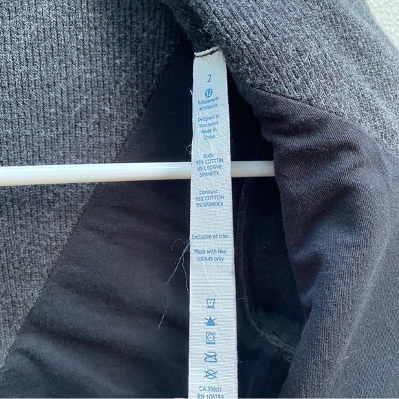 Lululemon Gratitude Wrap Gray Cardigan Snap Up Long Length Thumbholes Pockets 2 - Picture 3 of 9